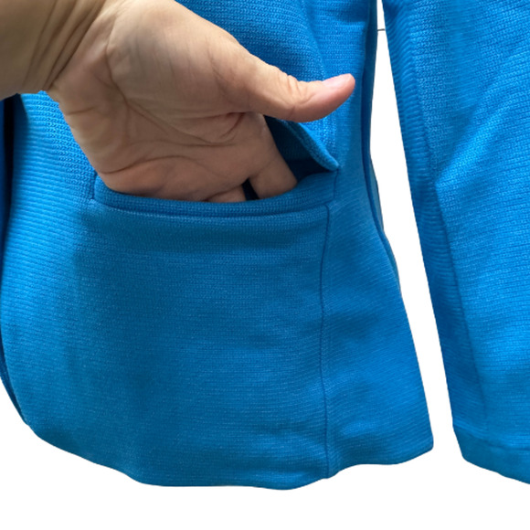 NEW Kettlewell X Prue Leith Blazer Medium Blue Cotton Jacket Pockets Portugal - Picture 6 of 10